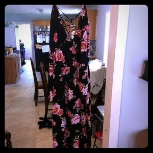 Floral maxi kimono dress